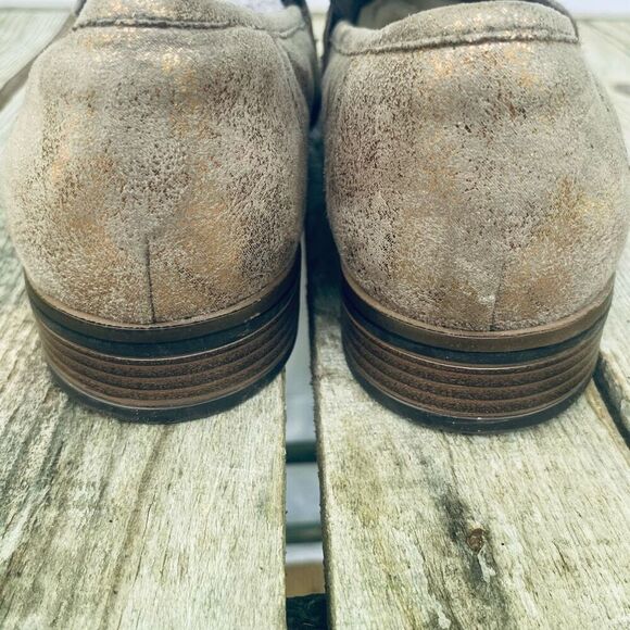 Clarks Collection Copper Metallic Penny Loafers Women’s 8.5W Slip-On Comfort Fla - Picture 4 of 8